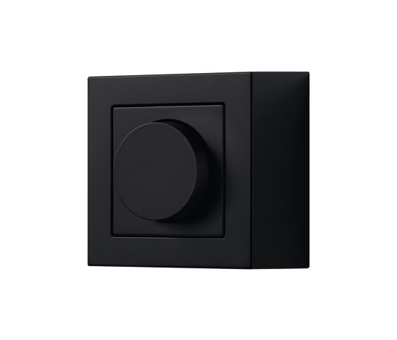 A CUBE rotary dimmer in matt graphite black | Rotary dimmers | JUNG