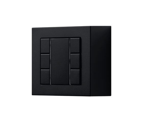 A CUBE KNX compact room controller F 50 in matt graphite black | Sistemas KNK | JUNG