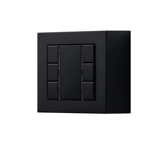 A CUBE KNX compact room controller F 50 in matt graphite black | Sistemi KNX | JUNG