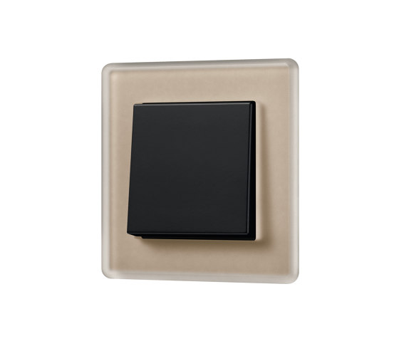 A VIVA in champagne switch in black | Push-button switches | JUNG