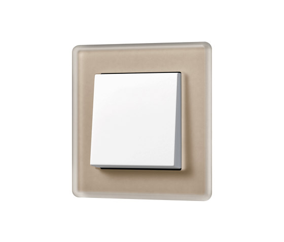 A VIVA in champagne switch in white | Push-button switches | JUNG