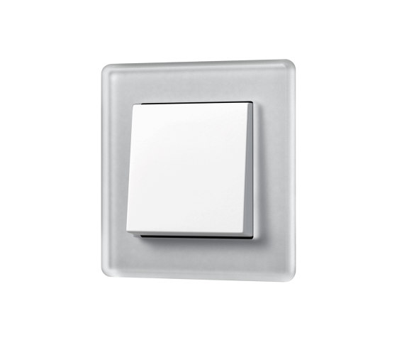 A VIVA in crystal grey switch in white | interuttori pulsante | JUNG