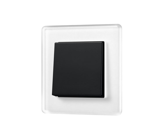 A VIVA in white switch in black | Interrupteurs à bouton poussoir | JUNG