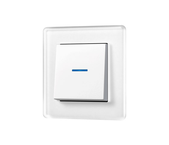 A VIVA in white switch in white LED in blue | Push-button switches | JUNG