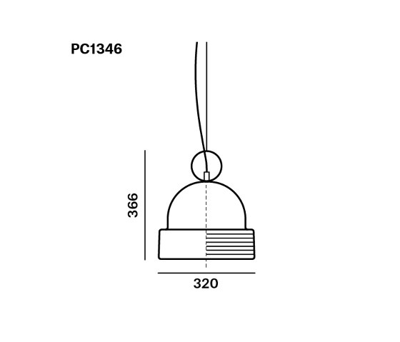 Dome pendant small PC1346 | Lampade sospensione | Brokis