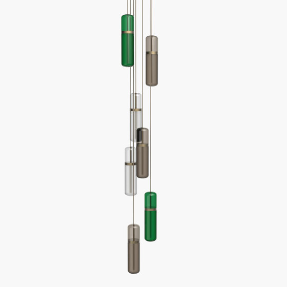 Pill S 36-08 - Green / Smoked / Opal, Burnished Brass |  | _test blob_id 4.5