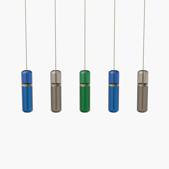 Pill S 36-07 - Blue / Smoked / Green, Burnished Brass |  | _test blob_id 4.5