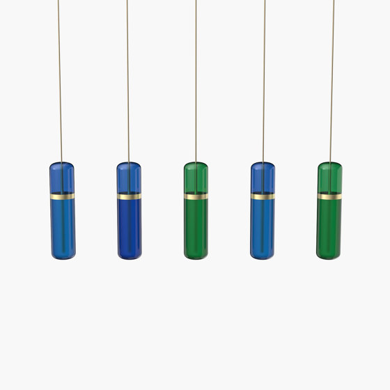 Pill S 36-07 - Blue / Green, Brushed Brass |  | _test blob_id 4.5