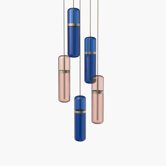 Pill S 36-04 - Pink / Blue, Burnished Brass |  | _test blob_id 4.5