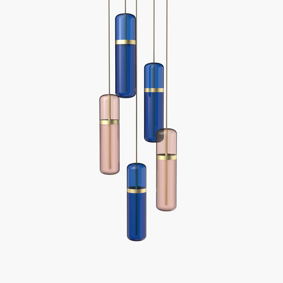 Pill S 36-04 - Pink / Blue, Brushed Brass |  | _test blob_id 4.5