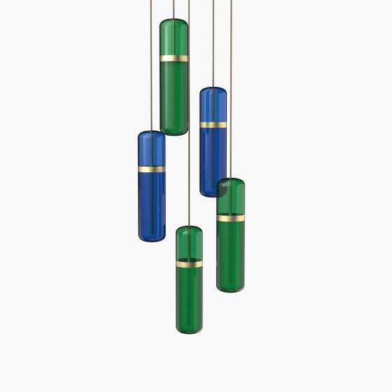 Pill S 36-04 - Blue / Green, Brushed Brass |  | _test blob_id 4.5