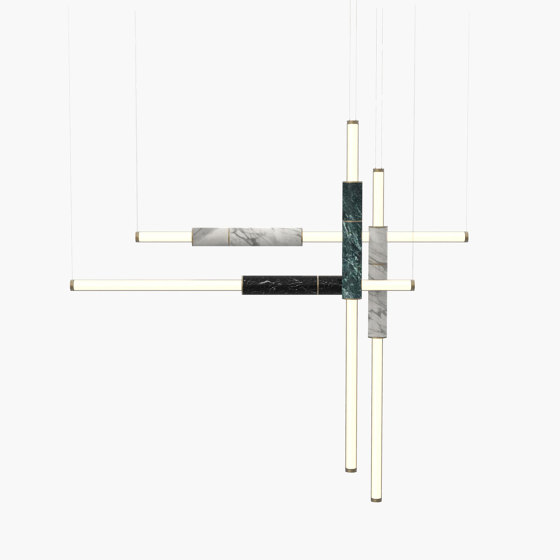 Light Pipe S 58-18 - Burnished Brass, Black, White & Green |  | _test blob_id 4.5