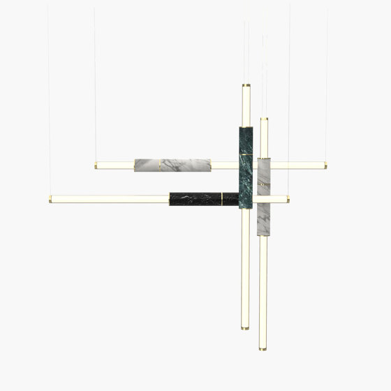 Light Pipe S 58-18 - Polished Brass, Black, White & Green |  | _test blob_id 4.5