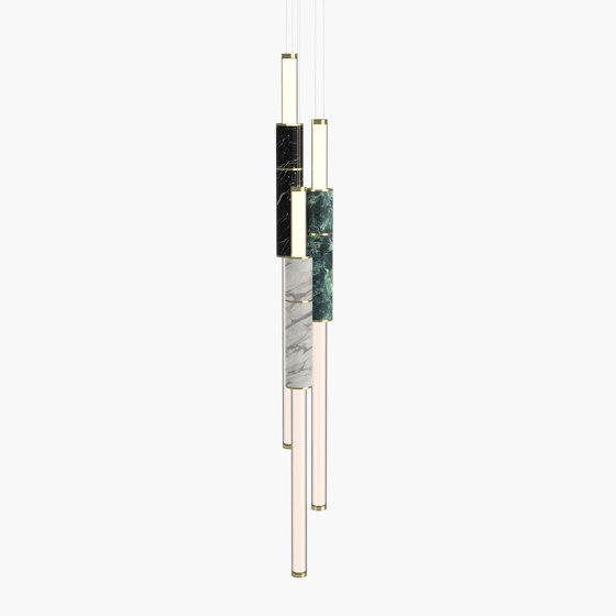 Light Pipe S 58-16 - Polished Brass, Black, White & Green |  | _test blob_id 4.5