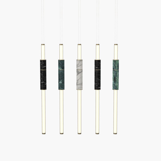 Light Pipe S 58-15 - Burnished Brass, Black, White & Green |  | _test blob_id 4.5