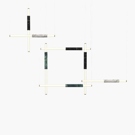 Light Pipe S 58-13 - Burnished Brass, Black, White & Green |  | _test blob_id 4.5