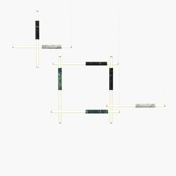 Light Pipe S 58-13 - Polished Brass, Black, White & Green |  | _test blob_id 4.5