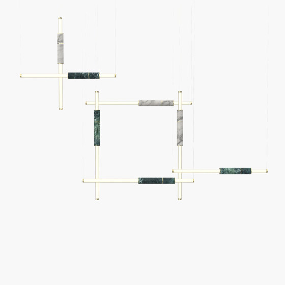 Light Pipe S 58-13 - Polished Brass, Green & White |  | _test blob_id 4.5