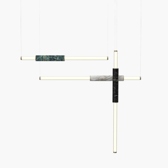 Light Pipe S 58-11 - Burnished Brass, Black, White & Green |  | _test blob_id 4.5