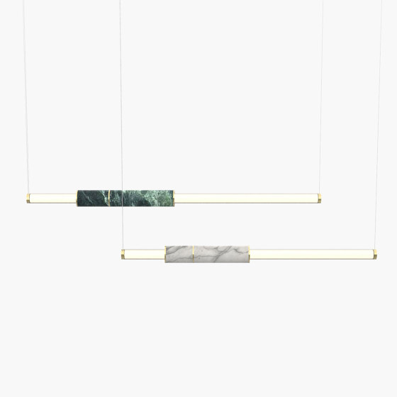 Light Pipe S 58-10 - Polished Brass, White & Green |  | _test blob_id 4.5