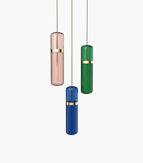 Pill S 36-03 - Pink / Blue / Green, Polished Brass |  | _test blob_id 4.5