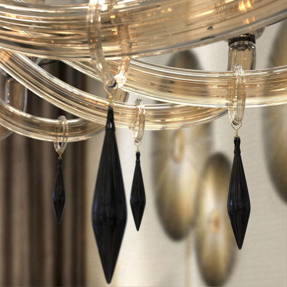 CELLINI Lámpara de cristal de Murano | Lámparas de suspensión | Piumati