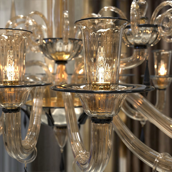 CELLINI Murano Glass Chandelier | Suspended lights | Piumati