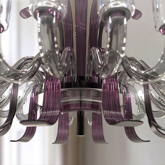 LEONARDO Murano Glass Chandelier | Suspended lights | Piumati