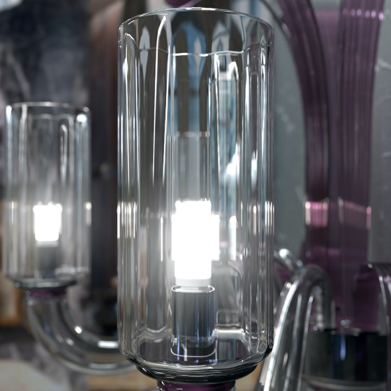 LEONARDO Aplique de cristal de Murano | Lámparas de pared | Piumati
