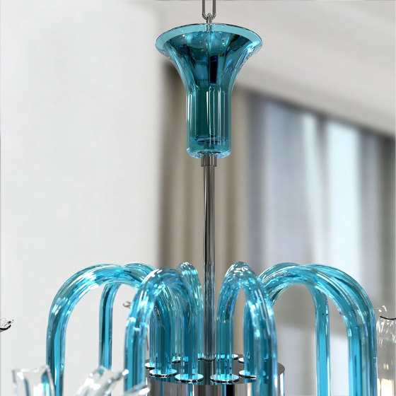 MICHELANGELO Murano Glass Chandelier S | Suspended lights | Piumati
