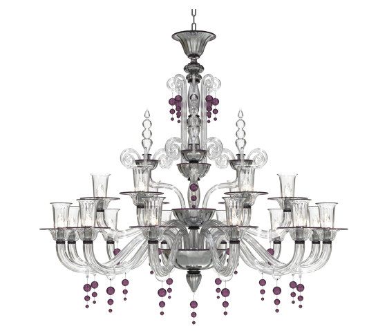 PUCCINI Chandelier en verre de Murano | Suspensions | Piumati