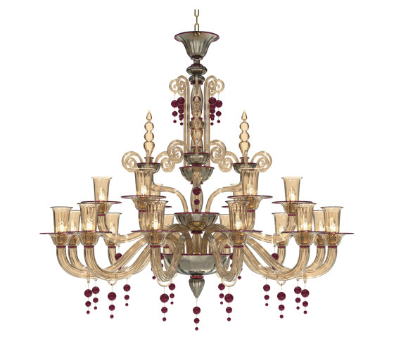 PUCCINI Chandelier en verre de Murano | Suspensions | Piumati