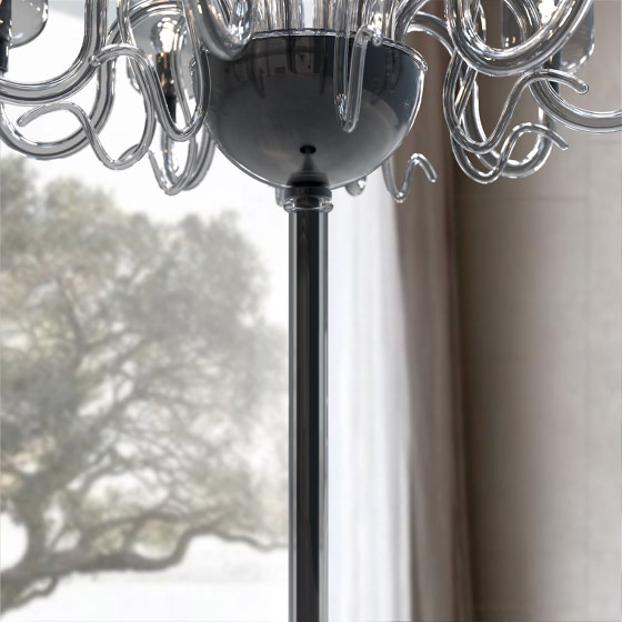 RAFFELLO Lámpara de pie en cristal de Murano | Lámparas de pie | Piumati