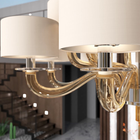TIEPOLO Lámpara de cristal de Murano | Lámparas de suspensión | Piumati