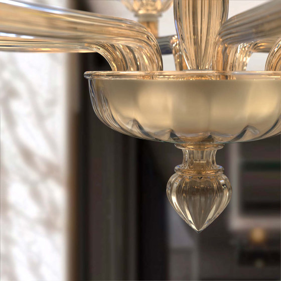 TIZIANO Chandelier en verre de Murano | Suspensions | Piumati