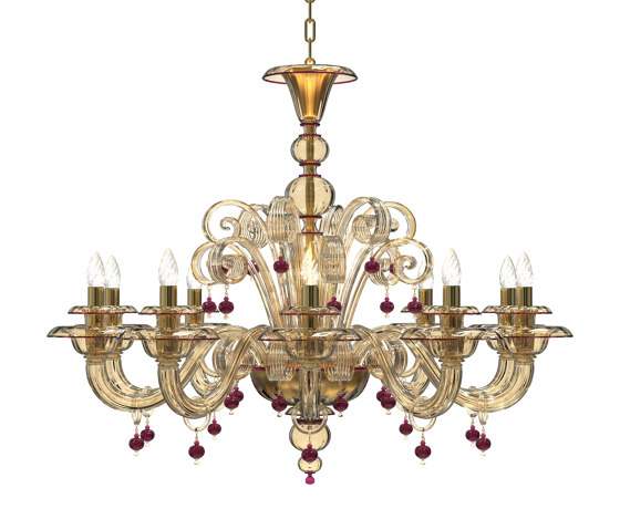 VESPUCCI Lámpara de cristal de Murano | Lámparas de suspensión | Piumati
