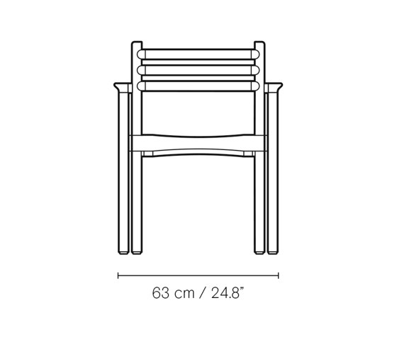 AH502 | Outdoor Dining Chair mit Armlehnen | Stühle | Carl Hansen & Søn