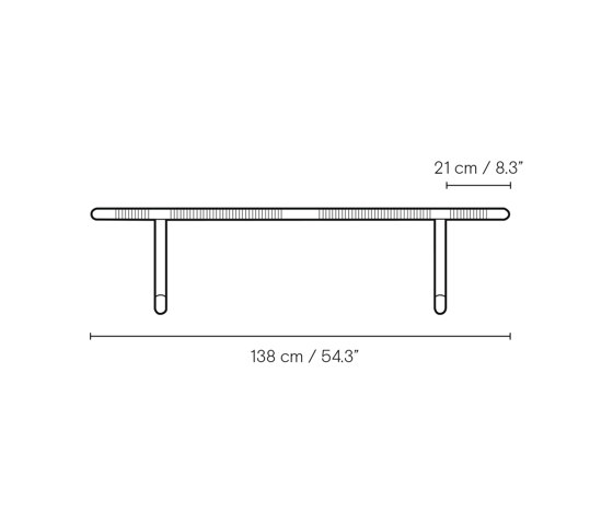 BM0488L | Table Bench | 138x46 | Bancs | Carl Hansen & Søn