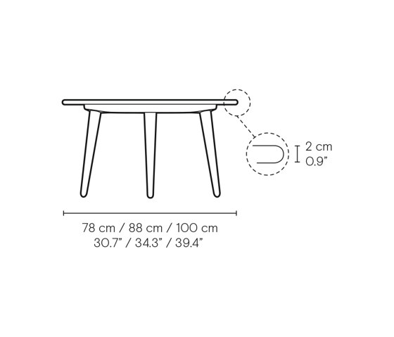 CH008 | Coffee Table | Ø88 | Tavolini bassi | Carl Hansen & Søn