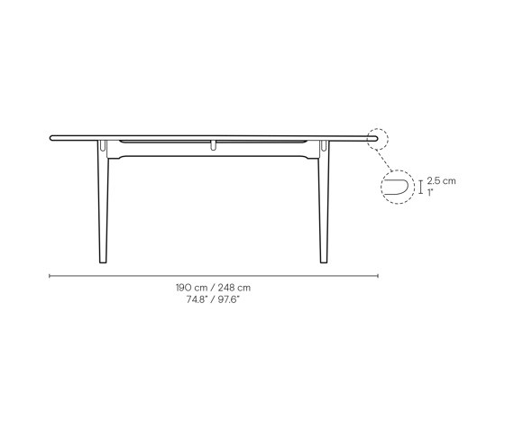 CH327 | Esstische | 190x95 cm | Esstische | Carl Hansen & Søn