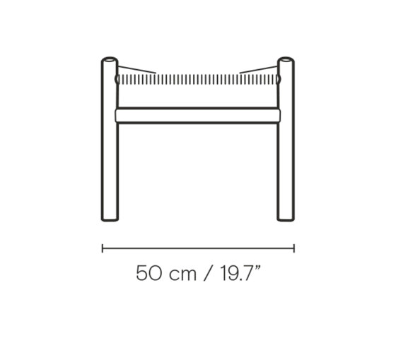 CH53 | Footstool | H43 cm | Taburetes | Carl Hansen & Søn