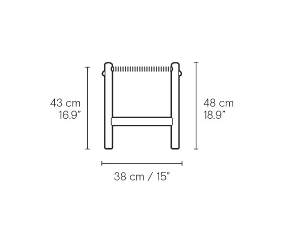 CH53 | Footstool | H43 cm | Taburetes | Carl Hansen & Søn