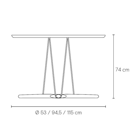 E022 Ø140 | Embrace Outdoor Table | Tables de repas | Carl Hansen & Søn