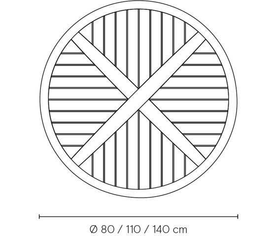 E022 Ø140 | Embrace Outdoor Table | Tables de repas | Carl Hansen & Søn