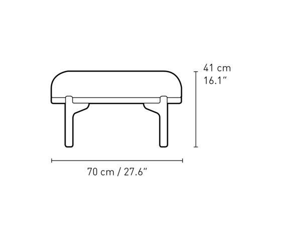 RF1903F | Sideways Footstool | Pouf | Carl Hansen & Søn