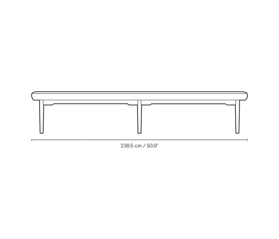 VLA75 | Foyer Bench | Panche | Carl Hansen & Søn