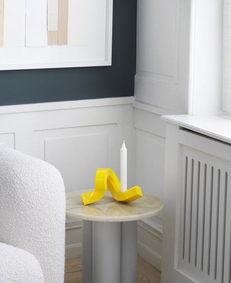 Crooked Candlestick One Yellow | Candlesticks / Candleholder | Normann Copenhagen