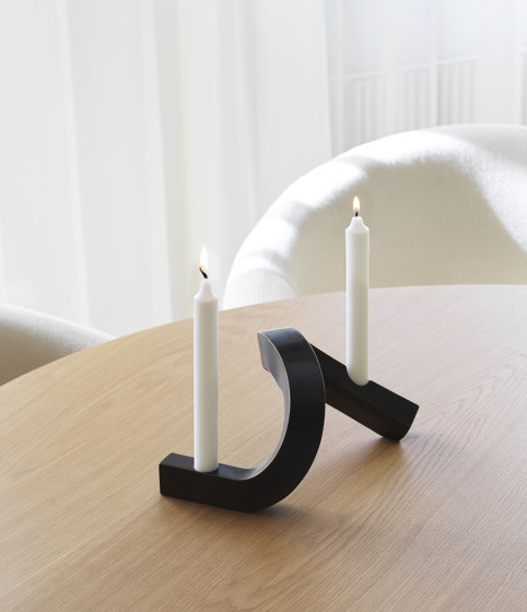 Crooked Candlestick Two Bronze | Candlesticks / Candleholder | Normann Copenhagen