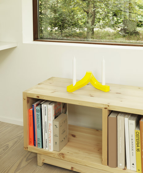 Crooked Candlestick Two Yellow | Candlesticks / Candleholder | Normann Copenhagen