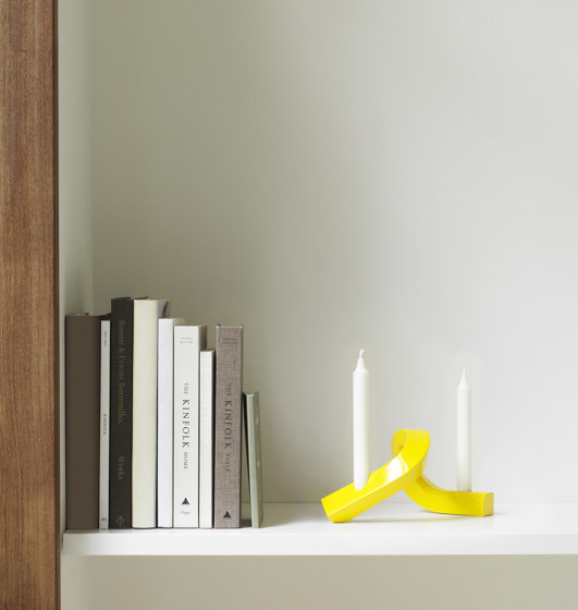 Crooked Candlestick Two Yellow | Candlesticks / Candleholder | Normann Copenhagen